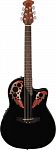 OVATION APPLAUSE AE44-5 ELITE MID-CUTAWAY, BLACK ������������������� ������